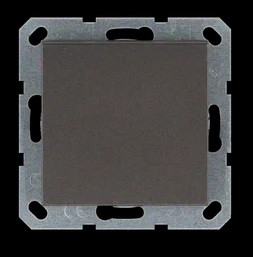 Выключатель одноклавишный 10A 250V~ с накладкой, цвет Мокко, G3011Z, Jasmart Electric