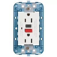 Vimar Двойная розетка 2P+T 15 A, американский стандарт с GFCI, белая, 19296.B Vimar Двойная розетка 2P+T 15 A, американский стандарт с GFCI, белая, 19296.B