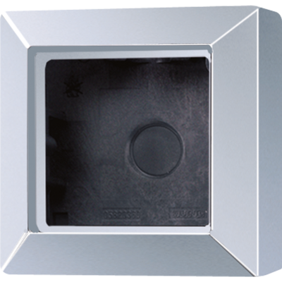 Рамка для вертикальной и горизонтальной установки, 1 пост, накладной монтаж; дюропласт; алюминий; AS500, AS581AAL