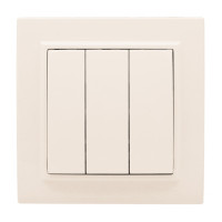 Выключатель 3-кл. СП 10А бежевый Минск EKF Выключатель 3-кл. СП 10А бежевый Минск EKF