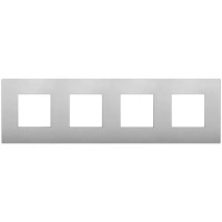 Vimar Накладка CLASSIC на 8 модулей (2+2+2+2) расстояние между центрами 71мм серебро матовое, 19669.79