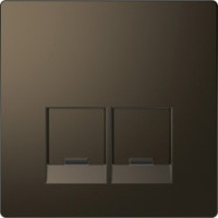 D-Life Накладка для 2-ных разъемов SE, с полем для надписи, мокко