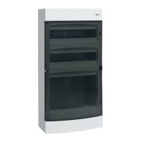 Щит комбинированный "Unix" прозрачная дверь (2х18 модулей + 1 монтажная плата) 4 габарит IP40 EKF PROxima, ux-2x18+1m-n