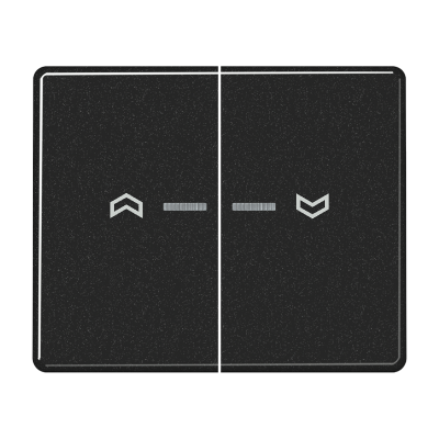 Клавиши для сдвоенной кнопки BCU; черные, SL595KO5PSW