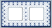 FD01472NECB Fede Belle Epoque Porcelain Рамка 2-ная, Black Lys-Bright Chrome