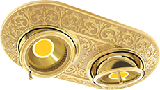 FD1103SOB Fede EMPORIO Светильник круглый с двумя поворотными спотами, Bright Gold