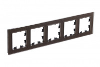 ATN320605 - ATLASDESIGN NATURE 5-постовая РАМКА, ОРГАНИЧЕСКОЕ СТЕКЛО МОККО, Systeme Electric