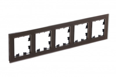 ATN320605 - ATLASDESIGN NATURE 5-постовая РАМКА, ОРГАНИЧЕСКОЕ СТЕКЛО МОККО, Systeme Electric