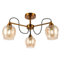 Evoluce SLE110002-03 Светильник потолочный Бронза/Янтарный E27 3*60W