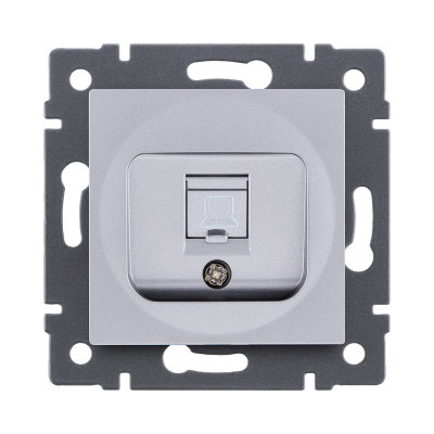 Розетка Ethernet RJ45 Cat.5, серый Kollinger REA-018GY для Aspekt, Eleganz, Reflex