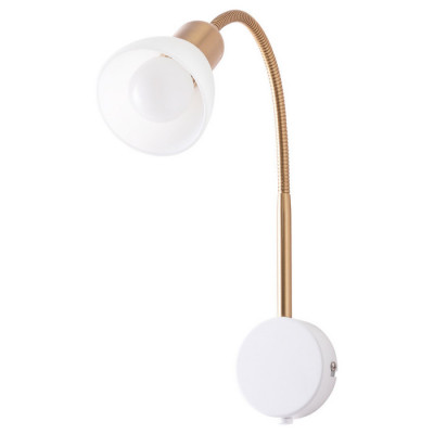 Arte Lamp FALENA, Бра, цвет арматуры - белый, цвет плафона/декора - БЕЛЫЙ, 1х40W E14, A3116AP-1WH