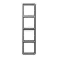 Рамка для вертикальной и горизонтальной установки, 4 поста; дюропласт; серый; CD500, CD584GR