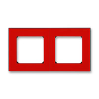 3901H-A05020 65W - Рамка ABB Levit 2 поста красный / дымчатый чёрный - 2CHH015020A6065