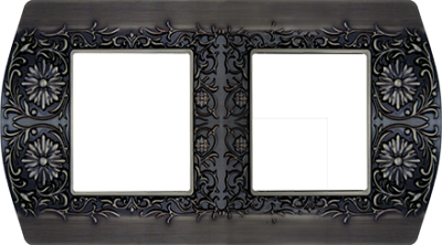 FD01422AS Fede San Remo Рамка 2-ная, Antique Silver