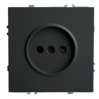 Feron Розетка 1-местная с защитной шторкой (механизм) б/з, 250В, 16А, серия Эмили, RST10-5109-05, черный уголь, soft touch, 49850, STEKKER