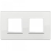 Vimar Накладка Eikon Evo на 4 модуля (2+2) расстояние между центрами 71мм, полностью белый бриллиант, 21643.87