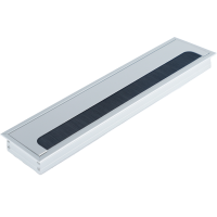 Donel Кабельный громмет (лючок) в стол, 350*80мм, цвет: серебро, DCGR35080S Donel Кабельный громмет (лючок) в стол, 350*80мм, цвет: серебро, DCGR35080S