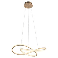 LUSSOLE INGERSOLL Люстра подвесная, цвет основания - матовое золото, плафон - акрил (цвет - белый), 1x44W LED, LSP-8348