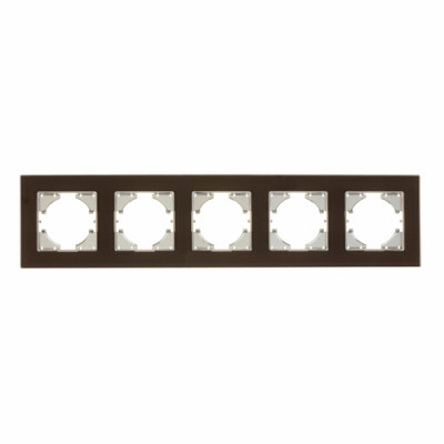 С1150-033 GUSI UGRA РАМКА 5-местная, стекло, цвет коричневый., С1150-033