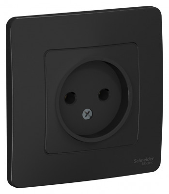 BLNRS000016 - BLANCA С/У РОЗЕТКА без заземления без шторок, 16А, 250В, АНТРАЦИТ, Systeme Electric