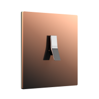 Fontini Выключатель 1-клавишный, цвет Matt Cooper, тумблер - хром, Fontini, серия Font barcelona Bridge