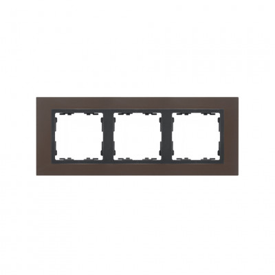 Simon S82N Рамка 3-ная, свинец - графит (металл им.), 82837-38