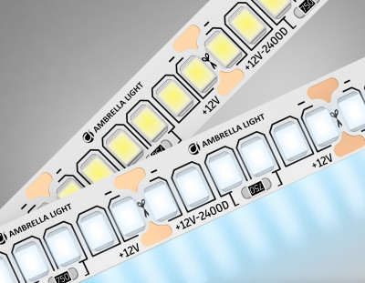 Светодиодная лента 12В 2835 240Led 19.2Вт/м 6500K IP20 5м, AMBRELLA LIGHT, GS1503