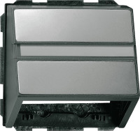 87020 - Gira Edelstahl Накладка с опорной пластиной для розеток средств связи, скошенные края