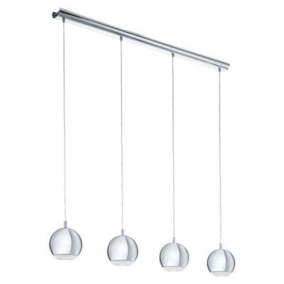95912 Светодиод. подвес CONESSA, 4х3,3W(GU10), L1010, H1100, сталь, хром/пластик, прозрачный