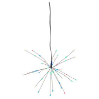 710-16 Светильник FIREWORK, 60X0,06W (LED), 4,5V, 25х42см, сталь, черный, 3x АА (не в комплекте)