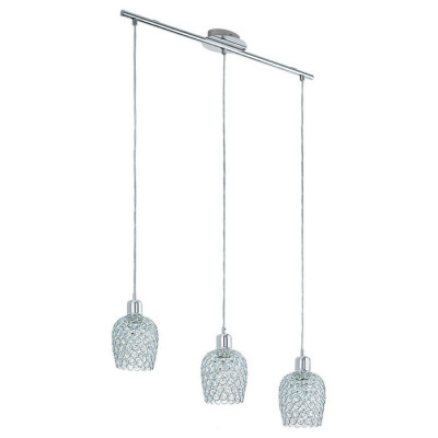 94897 Подвес BONARES 1, 3х60W (E27), L745, сталь, хром/стекло, хрусталь, хром, прозрачный