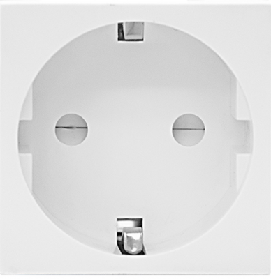 Donel Розетка 2К+З нем.ст., в/заж., с з/ш, бел. (45х45мм), серия (тип) DF6, DF6W