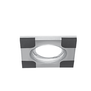 Gauss Светильник Aluminium Gu5.3 1/30 квадрат, хром/черный, AL008