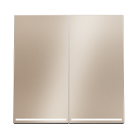 Клавиши для выключателя/переключателя двухклавишного с подсветкой, S70 Metal (платина), VLSM000410