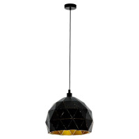 97845 Подвес ROCCAFORTE, 1х60W (E27), ?300, H1100, сталь, черный, золотой