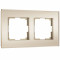 Werkel W0023111/ Рамка на 2 поста Senso (шампань, стекло soft-touch), a064577