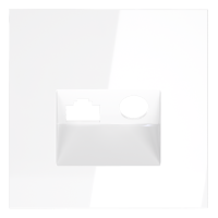 Накладка для розетки TV+RJ45 кат. 6, S70 (белый глянцевый), VLS002701