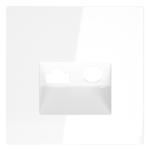 Накладка для розетки TV+RJ45 кат. 6, S70 (белый глянцевый), VLS002701 Накладка для розетки TV+RJ45 кат. 6, S70 (белый глянцевый), VLS002701