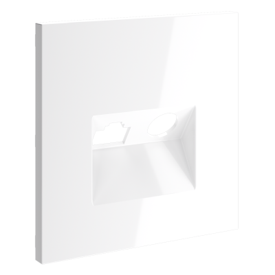 Накладка для розетки TV+RJ45 кат. 6, S70 (белый глянцевый), VLS002701