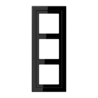 Рамка для вертикальной и горизонтальной установки, 3 поста; дюропласт; черный; LSDesign, LSD983SW