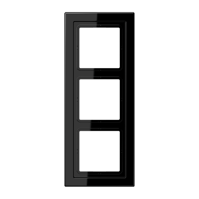 Рамка для вертикальной и горизонтальной установки, 3 поста; дюропласт; черный; LSDesign, LSD983SW