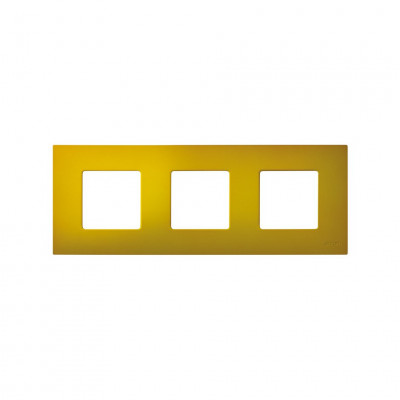 Simon Рамка-декор на 3 поста для 2700630-03., S27Pl, Артик жёлтый, 2700637-081