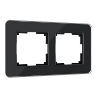 Werkel W0022448/ Рамка на 2 поста Elite (черный, стекло), a063820