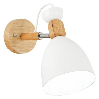 Evoluce SLE103801-01 Светильник настенный Светлое дерево, Белый/Белый E27 1*60W