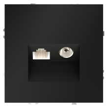 Розетка телевизионная встраиваемая VOLTUM S70 TV+RJ45 кат. 6, (черный матовый), VLS060708 Розетка телевизионная встраиваемая VOLTUM S70 TV+RJ45 кат. 6, (черный матовый), VLS060708