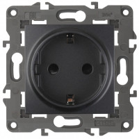 ЭРА 14-2102-05 Elegance Антрацит Розетка с/з со шт