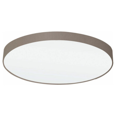 97621 Потолочный светильник PASTERI, 7х60W (E27), ?980, H170, сталь, белый / текстиль, лен, коричнев