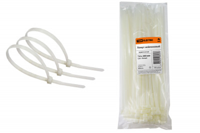 Хомут 7,6х300мм нейлон (белый) (100шт) TDM Electric, SQ0515-0134