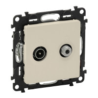 Legrand Valena LIFE.Розетка оконечная TV-SAT 10дБ, диапазоны 5-862МГц/950-2400 МГц.С лицевой панелью.Слоновая кость, 753562 Legrand Valena LIFE.Розетка оконечная TV-SAT 10дБ, диапазоны 5-862МГц/950-2400 МГц.С лицевой панелью.Слоновая кость, 753562