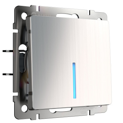 Werkel W1110102/ Выключатель одноклавишный с подсветкой (глянцевый никель), a051080